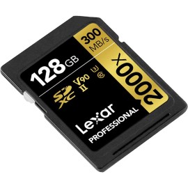 Lexar Professional 2000x SDHC/SDXC UHS-II Memory Card 300MBPS, 128GB Capacity