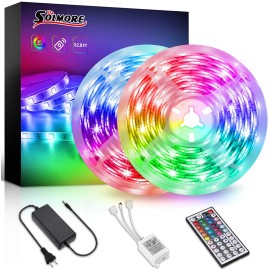 LED Strip Light with Remote 10M, LE Dimmable RGB LED Strips Colour Changing Room Lights