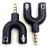 SPLITTER AUDIO AUX 3.5 MF MIC KY148