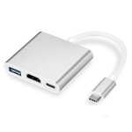 Type C to USB-C HDMI USB 3.1 Adapter Converter Cable 3 in 1 Hub For MacBook