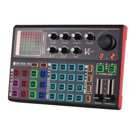 SK300 Live Sound Card with Multiple Sound Effects Podcast Production Studio for Guitar, Live Streaming, PC, Recording