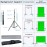 2x3M Photo Studio Background Stand Photography Video Photo Backdrop Support System kit and 3PCS 2x3M White/Black/Green