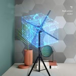 3D Holographic Projector Hologram Fan LED 64/80/100cm By WIFI App ,TF Card
