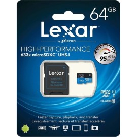 Lexar MicroSDHC Memory Card 100MBPS 64GB