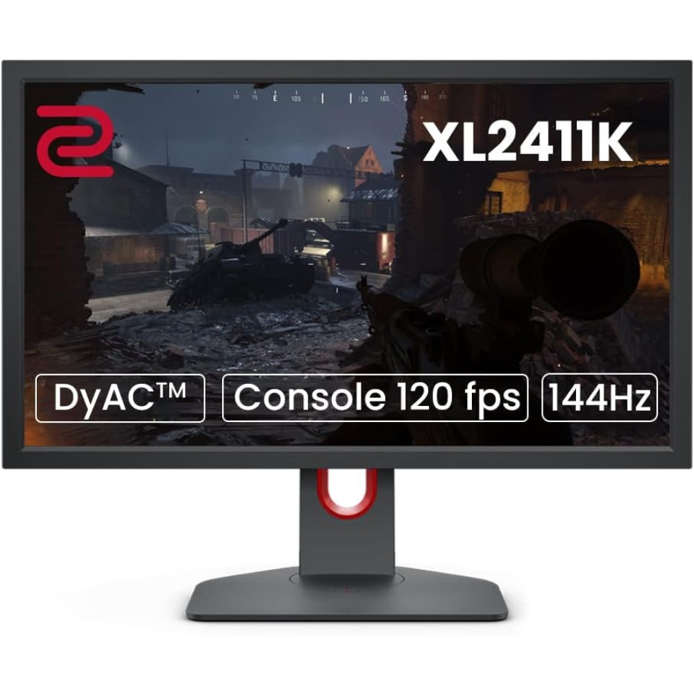 BenQ ZOWIE XL2411K 24-Inch 144Hz Gaming Monitor | 1080P | Smaller Base | Ergonomic Stand | XL Setting to Share | Customizable Quick Menu | DyAc