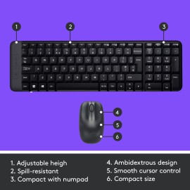 Logitech MK220 Compact Wireless Keyboard and Mouse