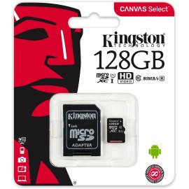 Kingston Micro SD+Adapter 128GB 80MB/C10