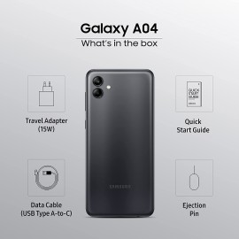 Samsung Galaxy A04 (Black, 4GB, 64GB Storage)