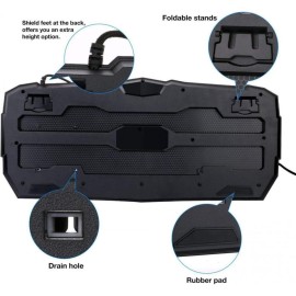 MERCURY MK59 Wired Membrane Gaming Keyboard w/ Rainbow Breathing Backlight-Black