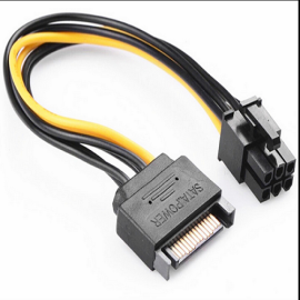 QC Cable Power SATA to PCI-e VGA