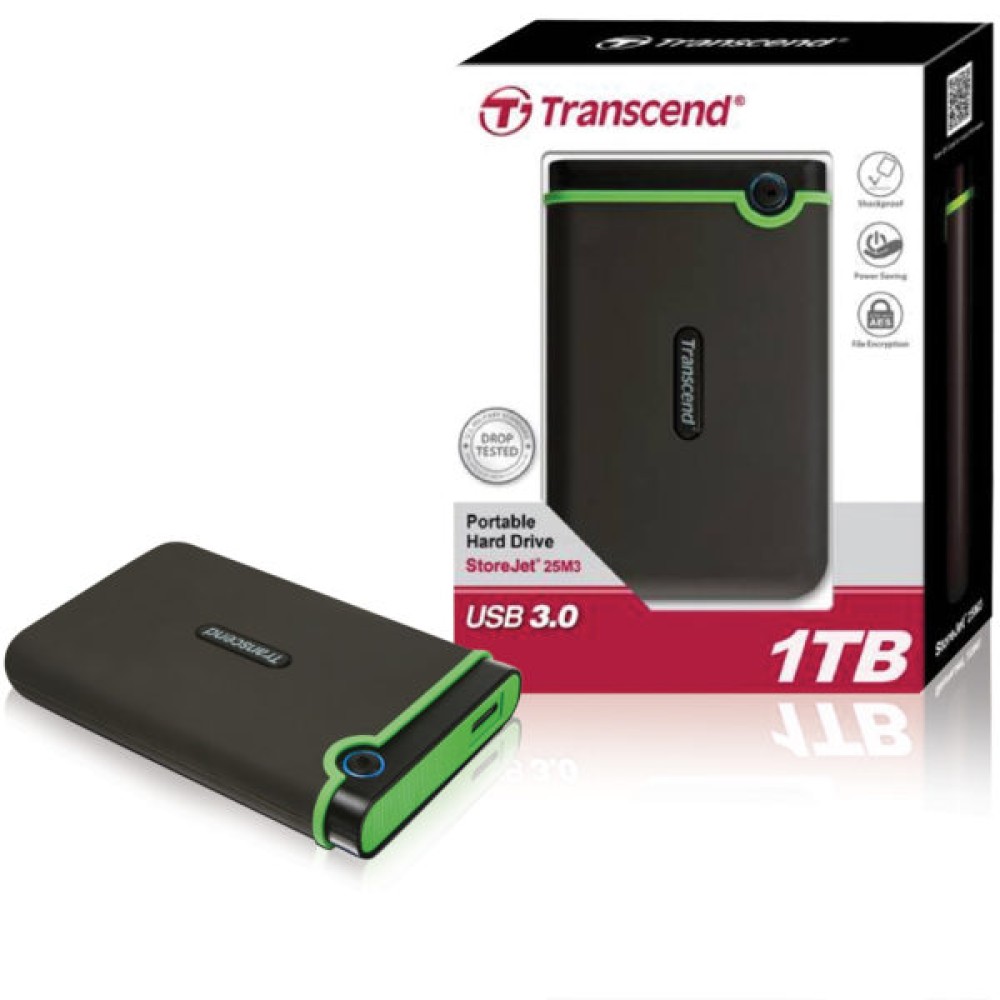 Transcend StoreJet 25M3 1TB External HDD